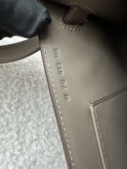 Kelly Cut 31cm in Swift Leather, M8 Gris Asphalte Asphalt Grey with Silver Hardware.