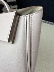 2424 Mini 21cm in Imported Evercolor and Swift Leather, 09 Mauve Pale Pink with Silver Hardware.
