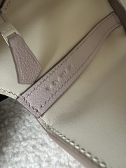 2424 Mini 21cm in Imported Evercolor and Swift Leather, 09 Mauve Pale Pink with Silver Hardware.