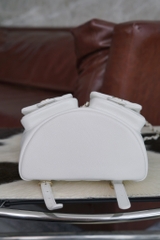 Channel 24A Duma Genuine Leather Backpack White