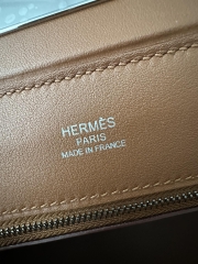 2424 Mini 21cm in Imported Evercolor and Swift Leather, CK37 Gold with Silver Hardware.