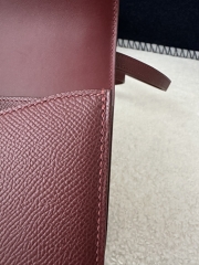 Constance 18cm Classic in Imported Epsom Leather with Grain, CK55 Rouge H with Gold Hardware