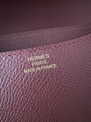 Constance 18cm Classic in Imported Epsom Leather with Grain, CK55 Rouge H with Gold Hardware