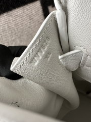 Birkin 30cm in Imported Togo Calfskin, 01 Blank Pure White with Silver Hardware
