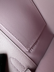 Kelly Pochette 22cm in Imported Epsom Leather, X9 Mauve Sylvestre with Silver Hardware