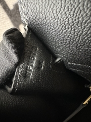 Birkin 25cm with External Stitching in Imported Epsom Leather, CC10 Carie Milkshake White and CC89 Noir Black with Gold Hardware