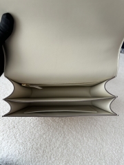 Constance 23cm Classic in Imported Epsom Leather, CC10 Carie Milkshake White with Gold Hardware
