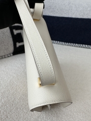 Constance 23cm Classic in Imported Epsom Leather, CC10 Carie Milkshake White with Gold Hardware