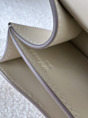 Constance 18cm New Mirror Edition in Imported Epsom Leather, CC10 Carie Milkshake White with Gold Hardware