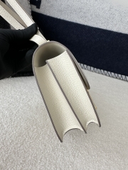 Constance 18cm New Mirror Edition in Imported Epsom Leather, CC10 Carie Milkshake White with Gold Hardware