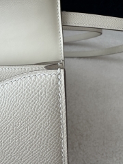Constance 18cm New Mirror Edition in Imported Epsom Leather, CC10 Carie Milkshake White with Gold Hardware