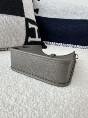 Mini Evelyne in Imported TC Clemence Leather, 8F Etain Pewter Grey with Silver Hardware