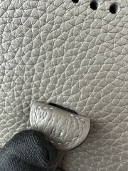 Mini Evelyne in Imported TC Clemence Leather, 8F Etain Pewter Grey with Silver Hardware