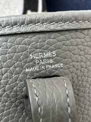 Mini Evelyne in Imported TC Clemence Leather, 8F Etain Pewter Grey with Silver Hardware