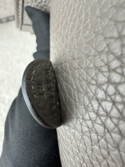 Mini Evelyne in Imported TC Clemence Leather, 8F Etain Pewter Grey with Silver Hardware