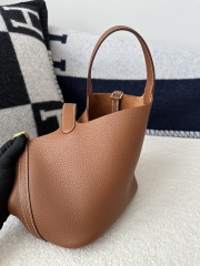 Picotin Lock 18cm in Imported Clemence Leather, CC37 Gold with Gold Hardware