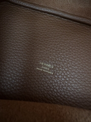 Picotin Lock 18cm in Imported Clemence Leather, CC37 Gold with Gold Hardware