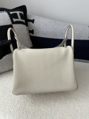 Lindy 30cm in Imported TC Clemence Leather, CK10 Carie Milkshake White with Silver Hardware