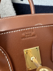 Birkin 25cm in Imported Barenia Natural Saddle Leather, CC34 Fawn Brown with Gold Hardware