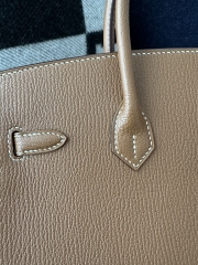 Birkin 25cm in Imported Chevre Goatskin, CK37 Gold with Silver Hardware