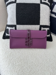 Jige 29cm in Imported Swift Calfskin with Shiny Alligator Crocodile, P9 Anemone with Silver Hardware