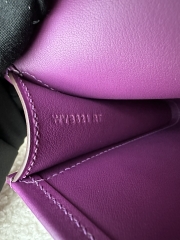Jige 29cm in Imported Swift Calfskin with Shiny Alligator Crocodile, P9 Anemone with Silver Hardware