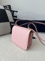 Constance 18cm Classic in Imported Epsom Leather, 3Q Rose Sakura with Gold Hardware