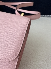 Constance 18cm Classic in Imported Epsom Leather, 3Q Rose Sakura with Gold Hardware