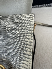 Roulis 18cm in Imported Lizard Leather, 1B Ombre with Gold Hardware