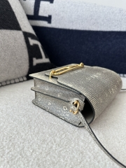 Roulis 18cm in Imported Lizard Leather, 1B Ombre with Gold Hardware