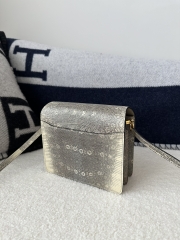 Roulis 18cm in Imported Lizard Leather, 1B Ombre with Gold Hardware