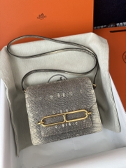 Roulis 18cm in Imported Lizard Leather, 1B Ombre with Gold Hardware
