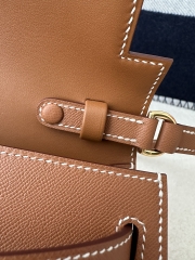 Kelly Elan 27cm New Style Shoulder Bag in Imported Madame Leather, CC37 Gold with Gold Hardware