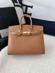 Birkin 25cm with External Stitching in Imported Epsom Leather, CC37 Gold with Gold Hardware