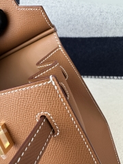 Birkin 25cm with External Stitching in Imported Epsom Leather, CC37 Gold with Gold Hardware