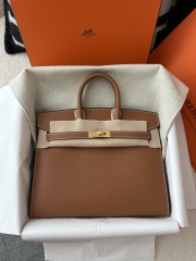 Birkin 25cm with External Stitching in Imported Epsom Leather, CC37 Gold with Gold Hardware