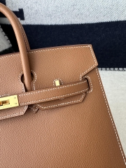 Birkin 25cm with External Stitching in Imported Epsom Leather, CC37 Gold with Gold Hardware