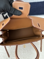Birkin 25cm with External Stitching in Imported Epsom Leather, CC37 Gold with Gold Hardware
