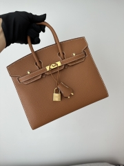 Birkin 25cm with External Stitching in Imported Epsom Leather, CC37 Gold with Gold Hardware