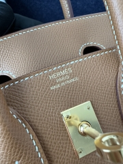 Birkin 25cm with External Stitching in Imported Epsom Leather, CC37 Gold with Gold Hardware