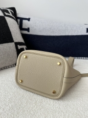 Picotin Lock 18cm in Imported Clemence TC Leather, S2 Trench with Gold Hardware