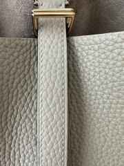 Picotin Lock 18cm in Imported Clemence TC Leather, S2 Trench with Gold Hardware