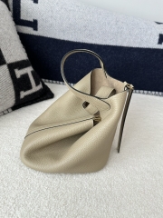 Picotin Lock 18cm in Imported Clemence TC Leather, S2 Trench with Gold Hardware