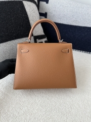 Kelly 25cm in Imported Epsom Leather, CK37 Gold with Silver Hardware