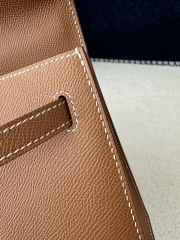 Kelly 25cm in Imported Epsom Leather, CK37 Gold with Silver Hardware