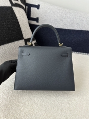Kelly 25cm in Imported Epsom Leather, 2Z Blue Nuit Midnight Blue with Gold Hardware