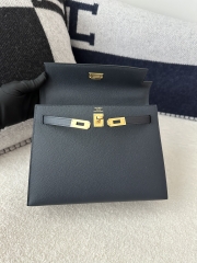 Kelly 25cm in Imported Epsom Leather, 2Z Blue Nuit Midnight Blue with Gold Hardware