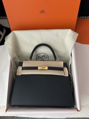 Kelly 25cm in Imported Epsom Leather, 2Z Blue Nuit Midnight Blue with Gold Hardware