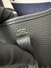 Mini Evelyne in Imported TC Clemence Leather, CC89 Noir Black with Gold Hardware