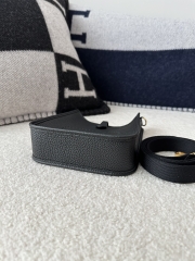 Mini Evelyne in Imported TC Clemence Leather, CC89 Noir Black with Gold Hardware